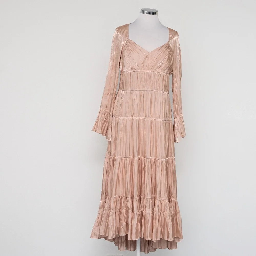 Cinq a Sept - Nina Tiered‎ Satin Midi Dress